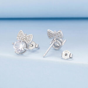 Bow Knot Pavé Stud Earrings