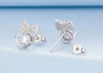 Bow Knot Pavé Stud Earrings