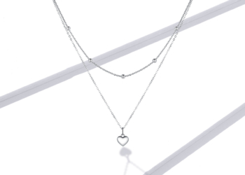 Layered Heart Pendant Necklace for Women