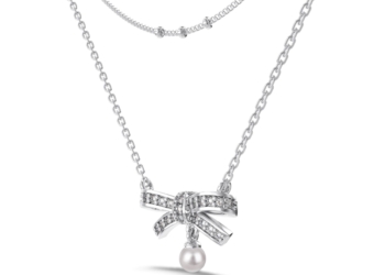 Bow Pendant Layered Necklace