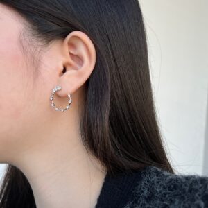 Star Cluster Open Hoop Earrings